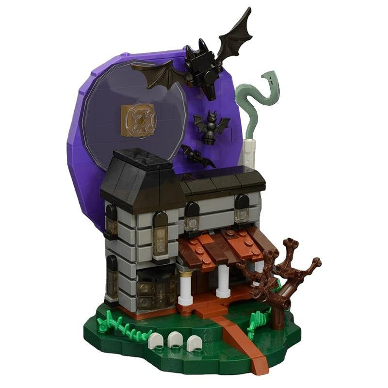 Haunted House MOC Building Kit | Halloween Horror Architecture Model - 3
