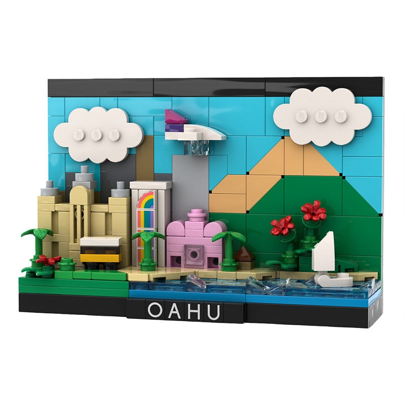 Hawaii Island Beach Postcard Building Kit | LEGO-Compatible MOC - 3