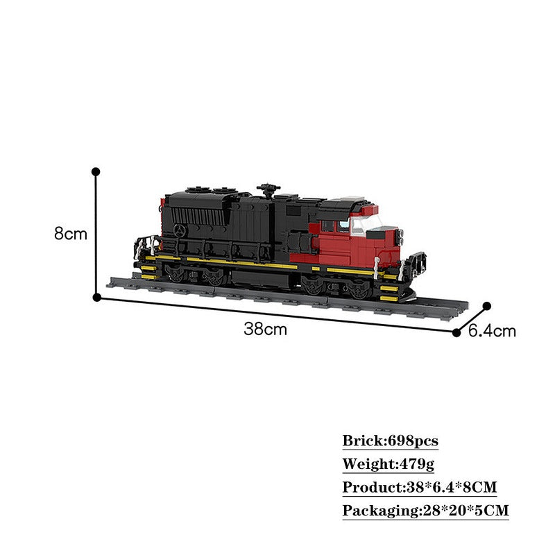 Heavy Cargo Locomotive MOC Building Kit - Custom Diesel Freight Train Model - 4