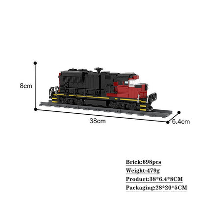 Heavy Cargo Locomotive MOC Building Kit - Custom Diesel Freight Train Model - 4