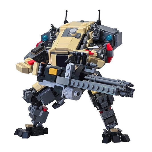 Heavy Combat Mech Titan Building Kit with Predator Cannon | Compatible MOC - 1