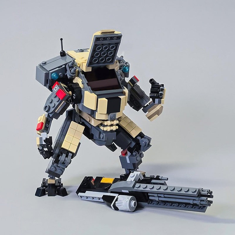 Heavy Combat Mech Titan Building Kit with Predator Cannon | Compatible MOC - 2