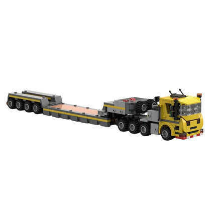 Heavy Construction Low-Loader Truck MOC Building Kit - 1