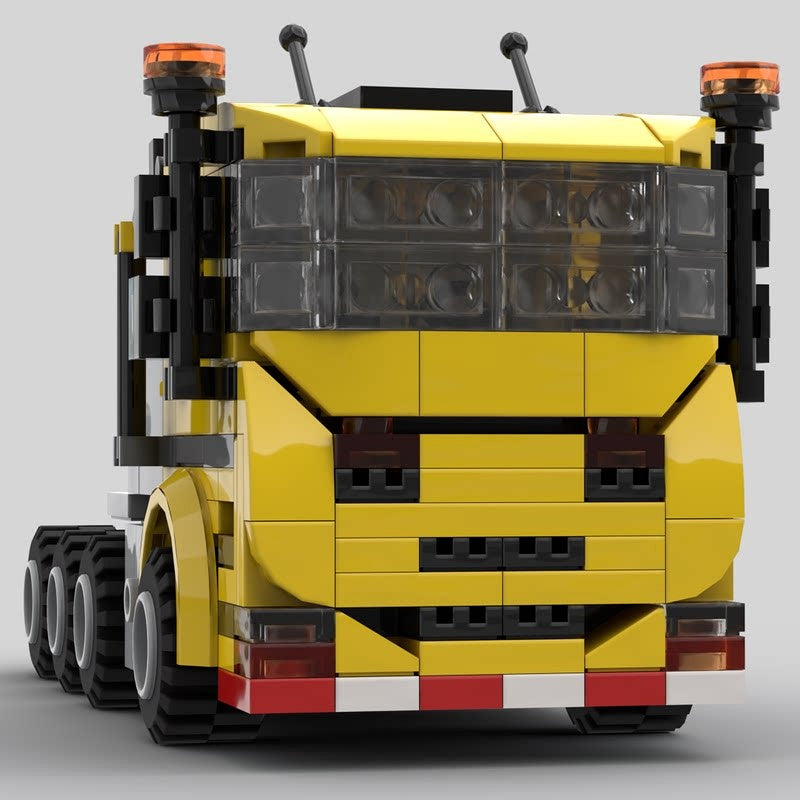Heavy Construction Low-Loader Truck MOC Building Kit - 3