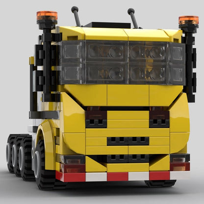 Heavy Construction Low-Loader Truck MOC Building Kit - 3