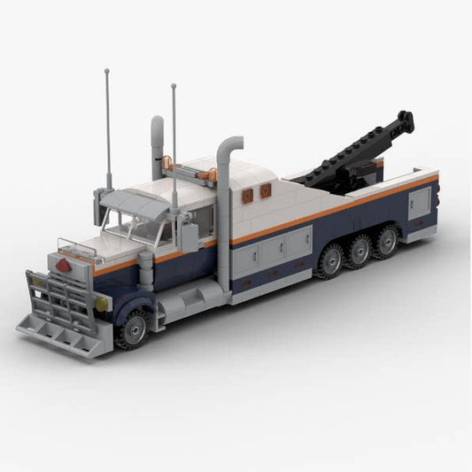 Heavy-Duty City Recovery Tow Truck MOC Building Kit - 1