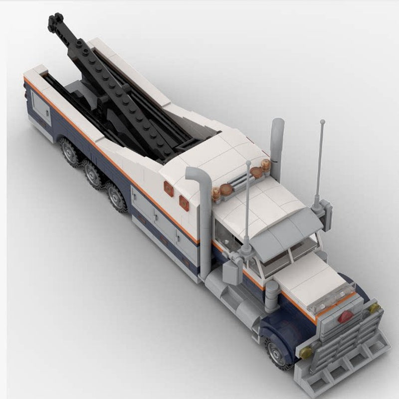 Heavy-Duty City Recovery Tow Truck MOC Building Kit - 4