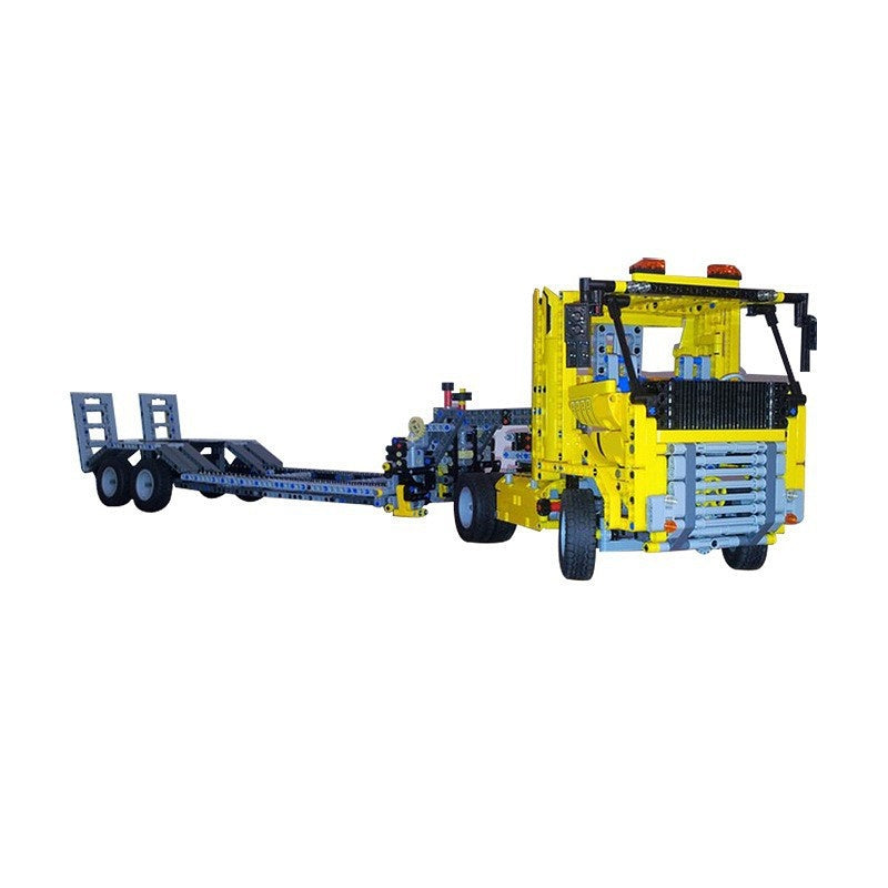 Heavy Duty Low Loader Trailer Building Kit | LEGO-Compatible MOC - 1