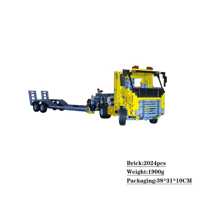 Heavy Duty Low Loader Trailer Building Kit | LEGO-Compatible MOC - 4