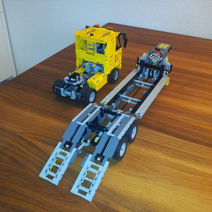 Heavy Duty Low Loader Trailer MOC Building Kit | Transport Vehicle Model - 2