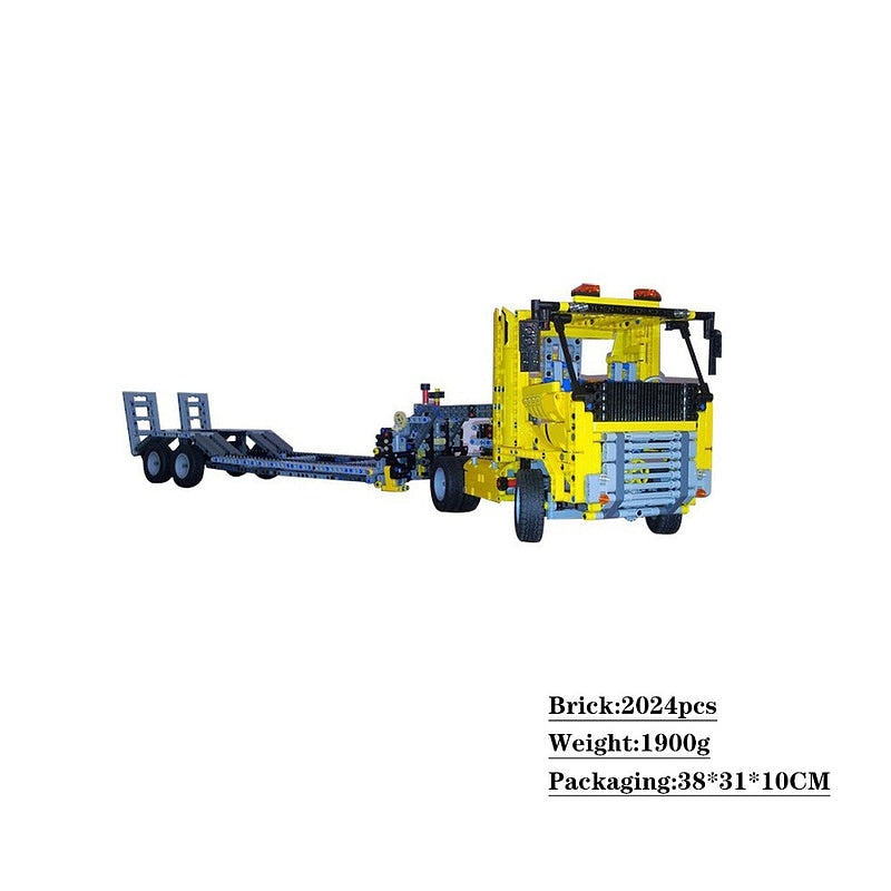 Heavy Duty Low Loader Trailer MOC Building Kit | Transport Vehicle Model - 4