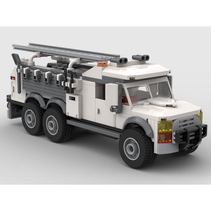 Heavy Duty Service Truck MOC Building Kit | Utility Vehicle Model - 5