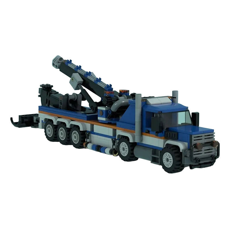 Heavy-Duty Wrecker Tow Truck MOC Building Kit - 1