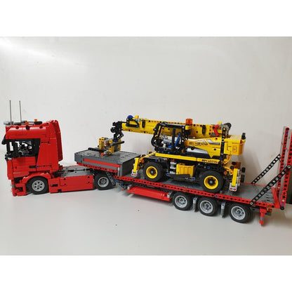 Heavy Haul Truck Trailer & Telehandler MOC Building Kit - 4