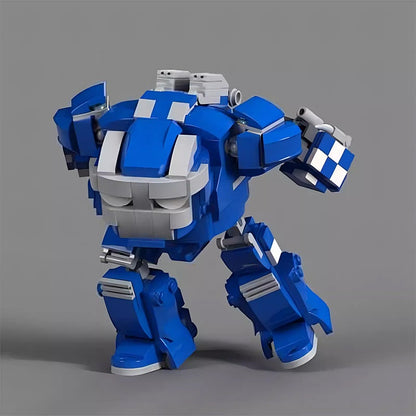 Heavy Lifting Blue Mecha Mk 38 Robot Building Kit | LEGO-Compatible MOC - 2