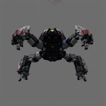 Heavy Quad-Leg Sci-Fi Siege Walker MOC Building Kit - 4