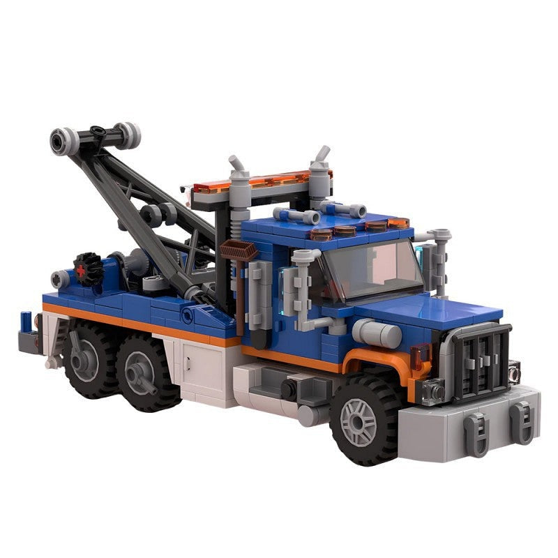 Heavy Wrecker Tow Truck MOC Building Kit | Recovery Vehicle Model - 1