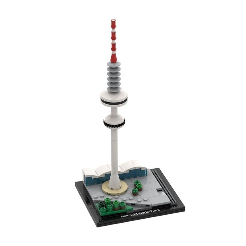 Heinrich Hertz Tower Hamburg MOC Landmark Architecture Building Kit - 1