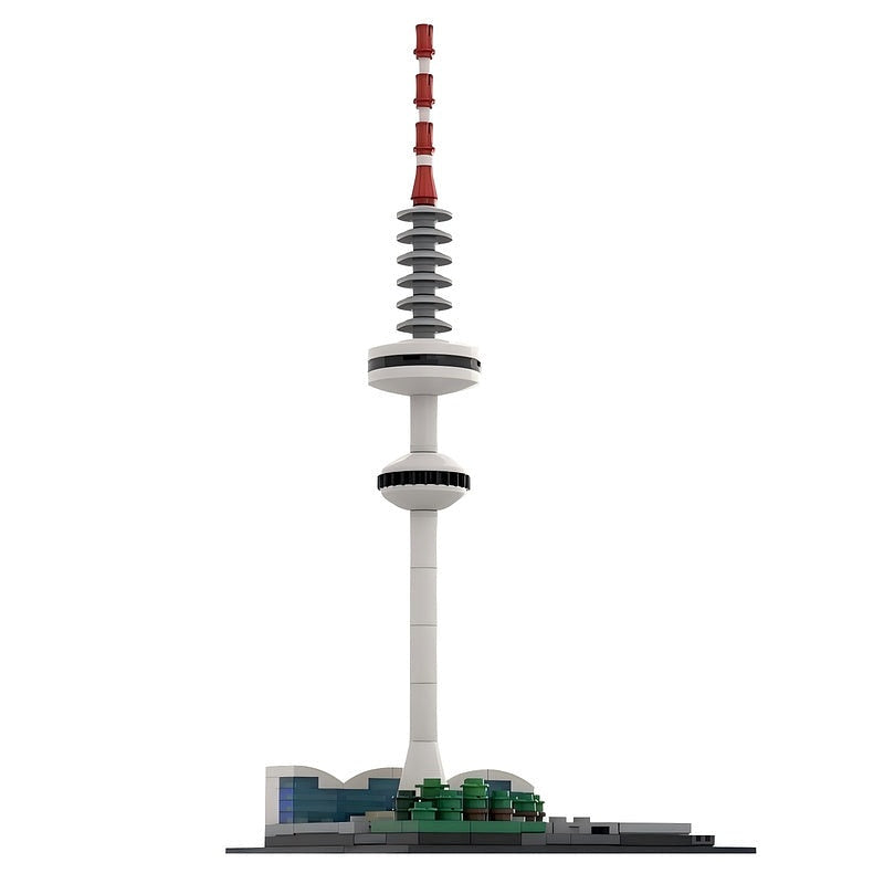 Heinrich Hertz Tower Hamburg MOC Landmark Architecture Building Kit - 2