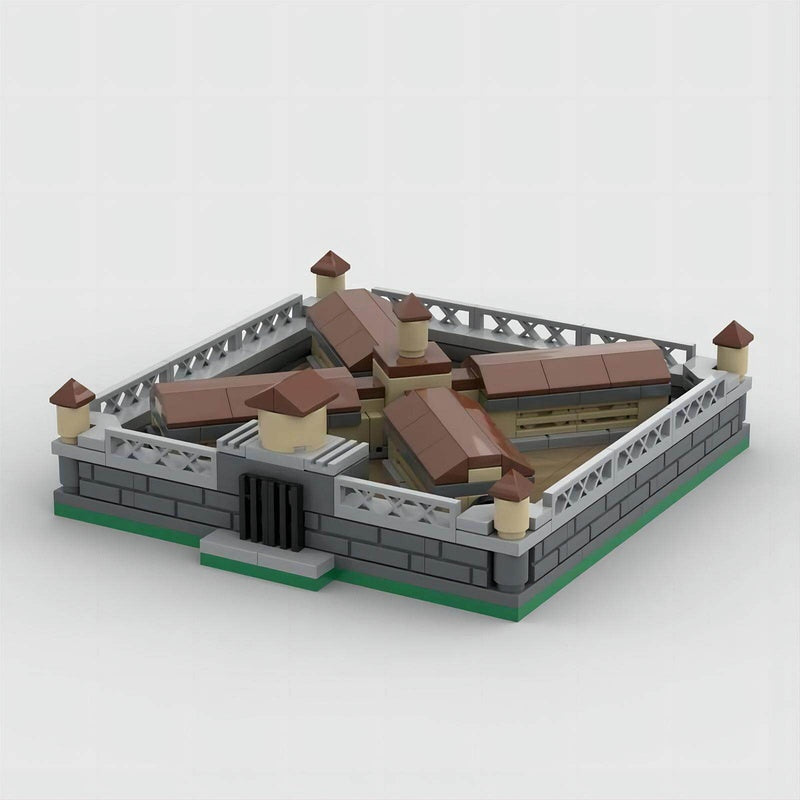 Historic Prison Landmark MOC Building Kit | Institutional Architecture Model - 1