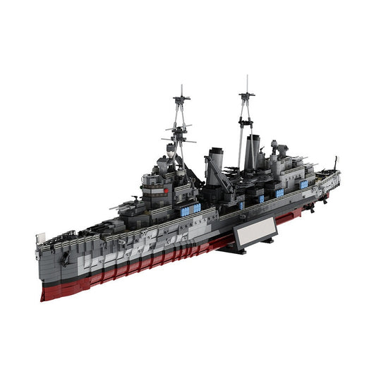 HMS Belfast 1939 Refit MOC Building Kit | WWII Naval Cruiser Model - 1