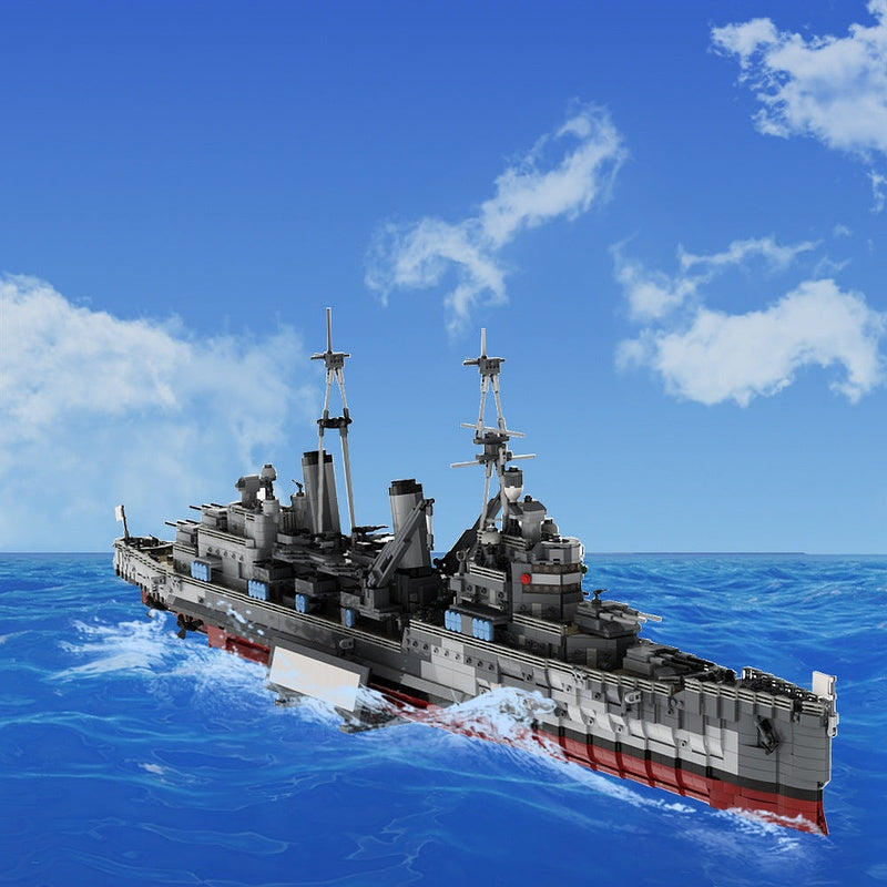 HMS Belfast 1939 Refit MOC Building Kit | WWII Naval Cruiser Model - 2