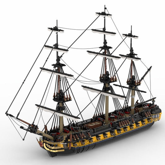 HMS Romulus Frigate Ship Building Kit | LEGO-Compatible MOC - 1