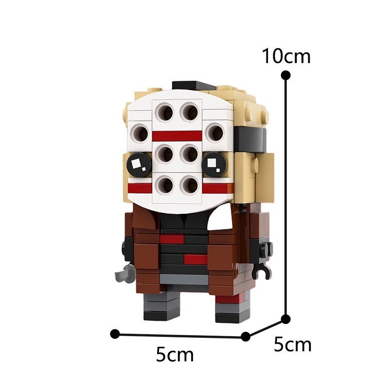 Hockey Mask Slasher Horror BrickHeadz Building Kit | LEGO-Compatible MOC - 1