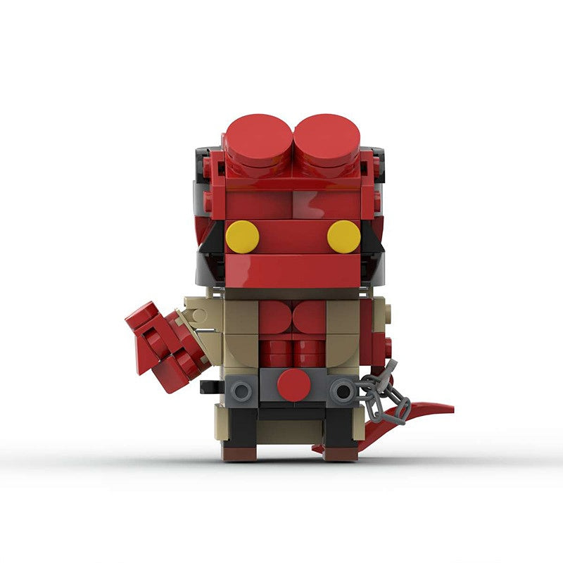 Horned Red Supernatural Anti-Hero BrickHeadz Building Kit | LEGO-Compatible MOC - 1