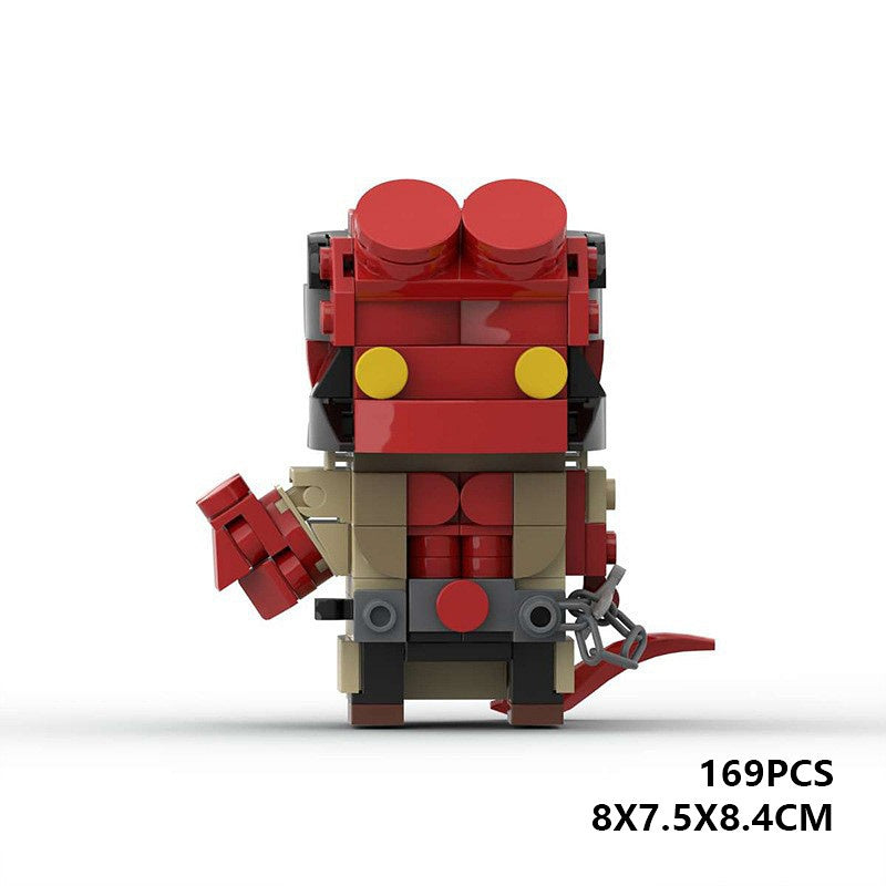 Horned Red Supernatural Anti-Hero BrickHeadz Building Kit | LEGO-Compatible MOC - 4