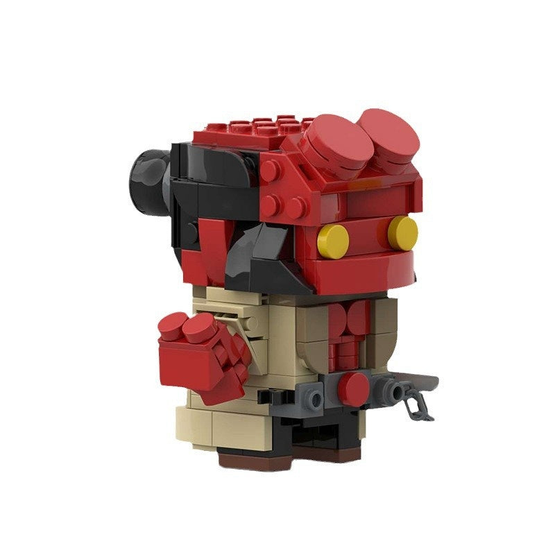 Horned Red Supernatural Anti-Hero BrickHeadz Building Kit | LEGO-Compatible MOC - 5