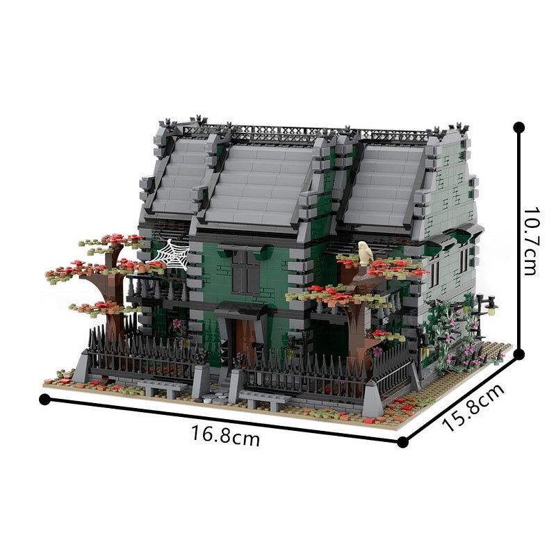 Horror Mansion MOC Building Kit | Gothic Haunted House Architecture - 4