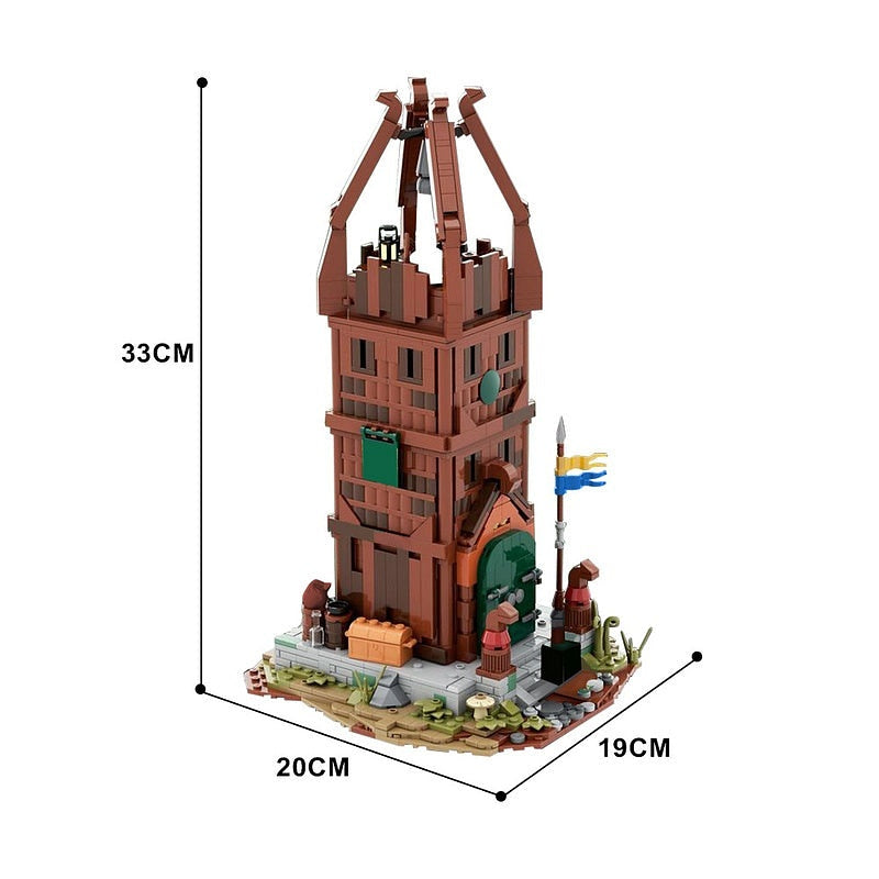 Horse Lord Watchtower MOC Building Kit | Medieval Castle Tower Model - 3