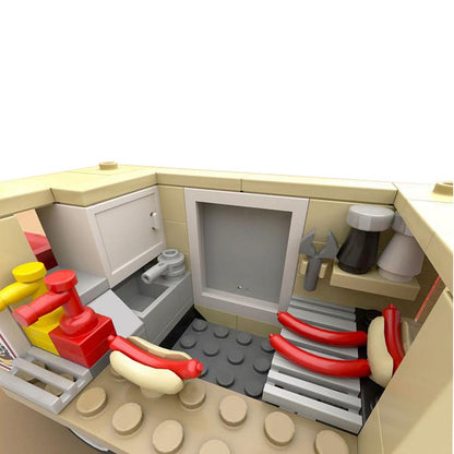 Hotdog Trailer MOC Building Kit | Street Food Vehicle Model - 3