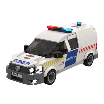 Hungarian Police Patrol Utility Van MOC Building Kit - 1