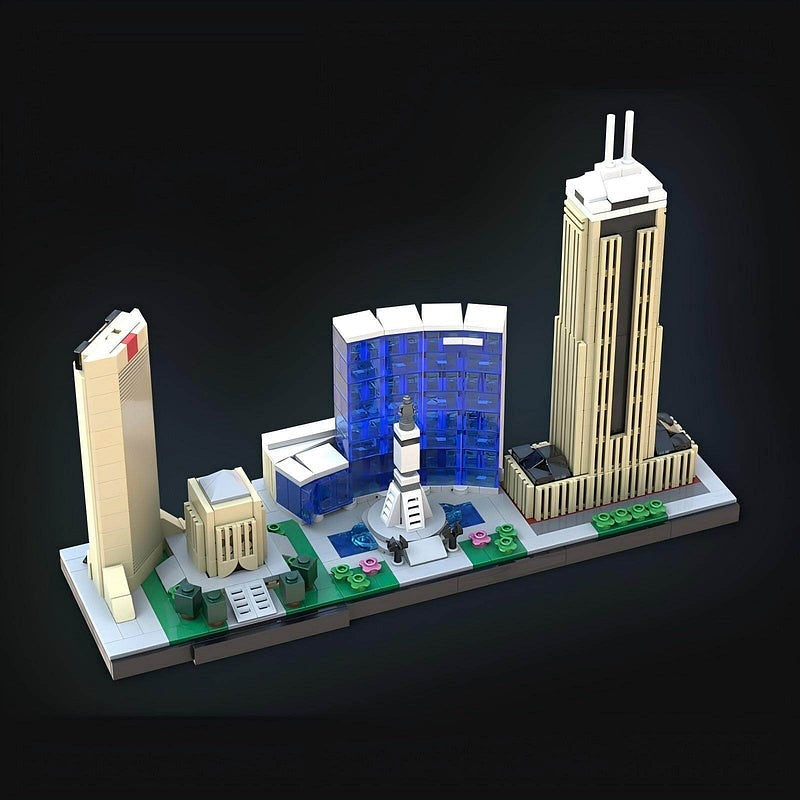 Indianapolis Skyline MOC City Building Kit | Urban Skyline Display Model - 2
