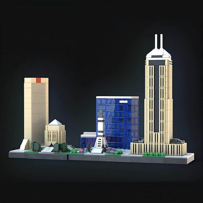 Indianapolis Skyline MOC City Building Kit | Urban Skyline Display Model - 3