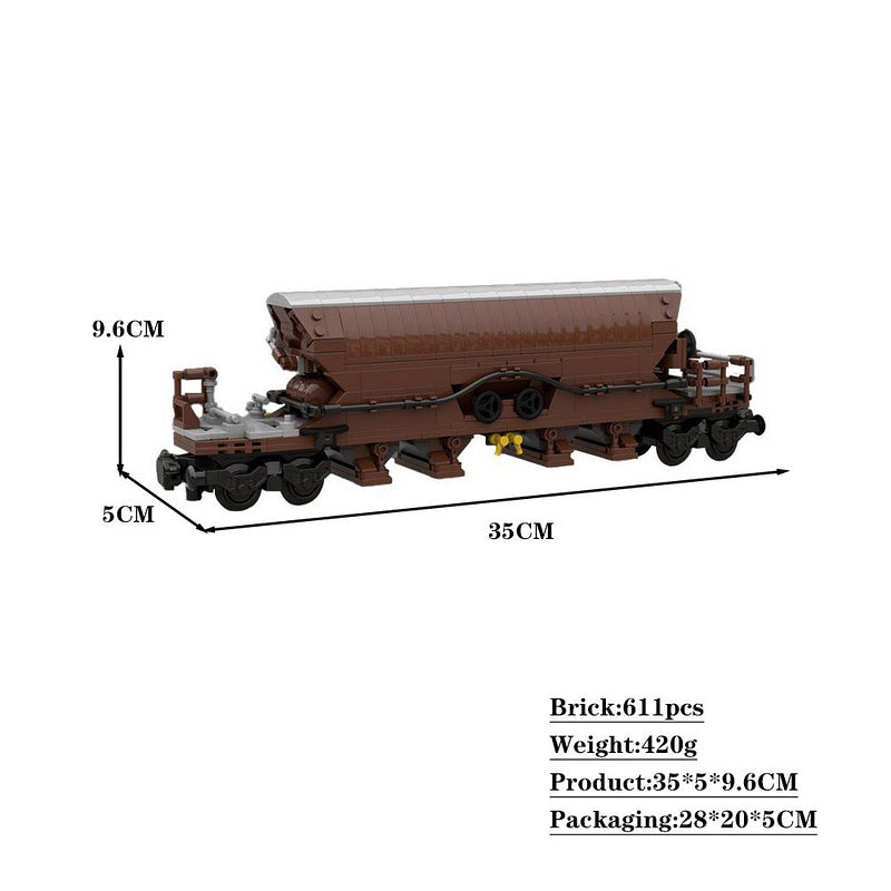 Industrial Hopper Wagon MOC Building Kit | 611-Piece Precision Railway Model - 3