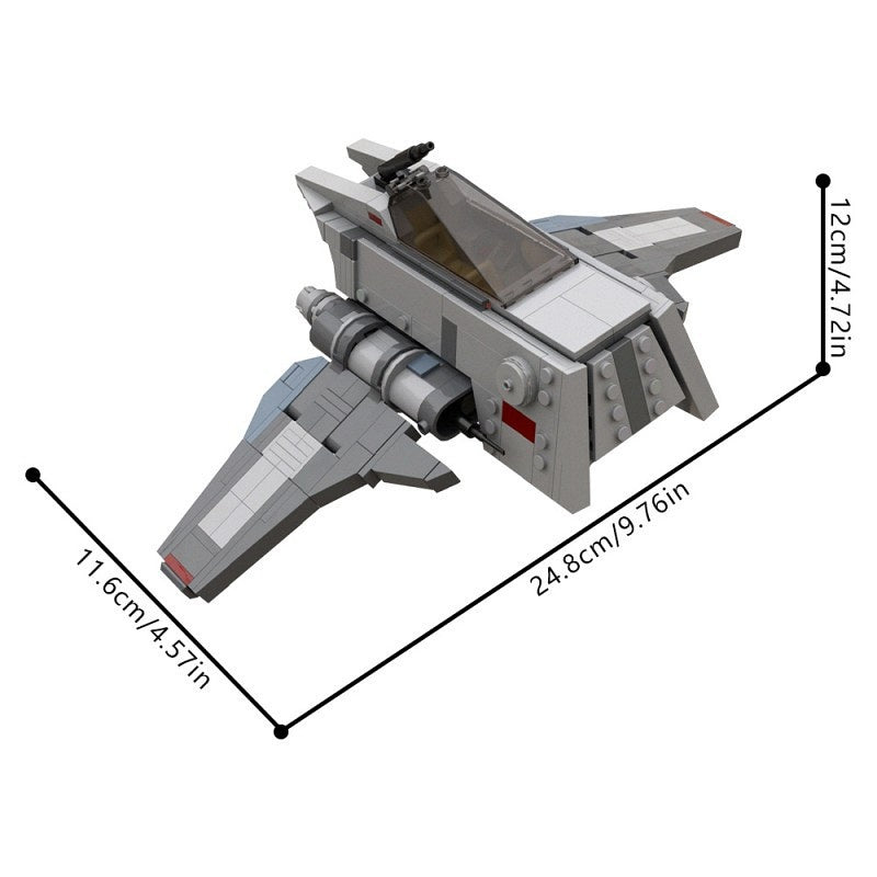 INT-3 Omen Galactic Royal Guard Starfighter Building Kit | LEGO-Compatible MOC - 3