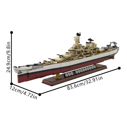 Iowa Class Battleship MOC Building Kit | Historic Naval Display Model - 5