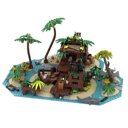 Islands of Pirate Shipwreck Bay Building Kit | Compatible MOC - 1