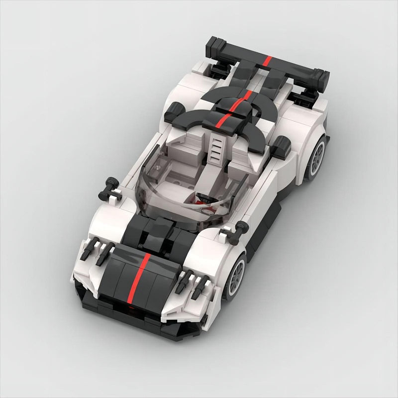 Italian C12 Hypercar Speed Racing Car Building Kit | 8-Wide LEGO-Compatible MOC - 1