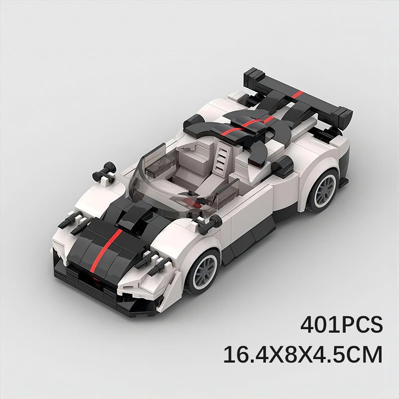 Italian C12 Hypercar Speed Racing Car Building Kit | 8-Wide LEGO-Compatible MOC - 6