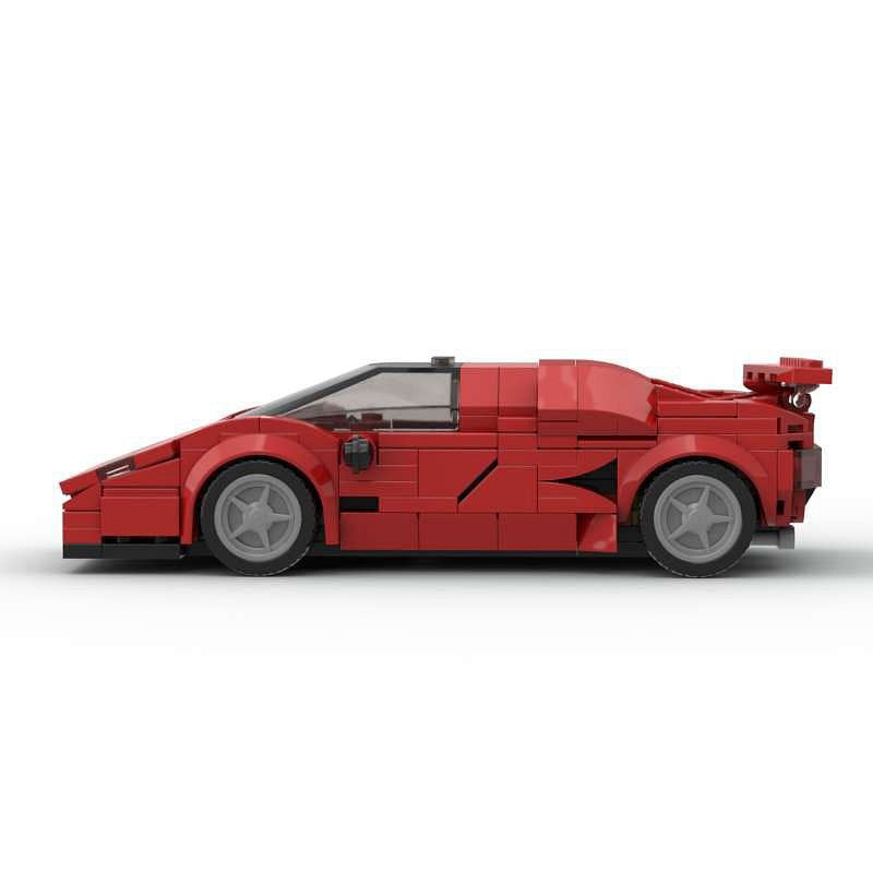 Italian Classic V12 Sports Car MOC Building Kit | Vehicle Model - 4