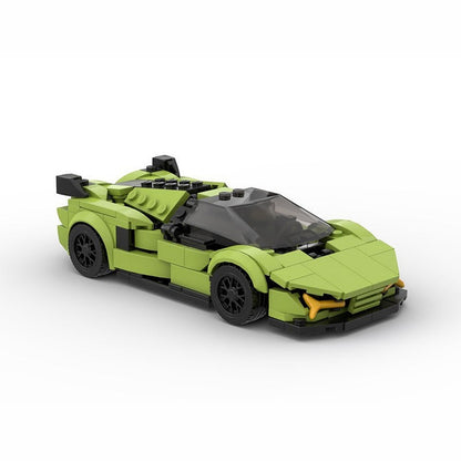 Italian Hybrid Hypercar with Engine MOC Building Kit | 8-Stud Supercar Model - 3