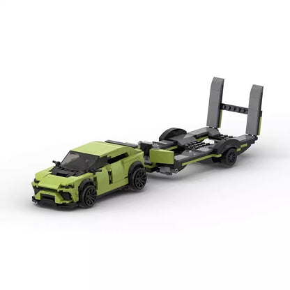 Italian Luxury SUV and Supercar Trailer Building Kit | LEGO-Compatible MOC - 6
