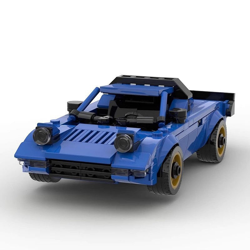Italian Retro Wedge Rally Car MOC Building Kit | Classic Race Vehicle - 1