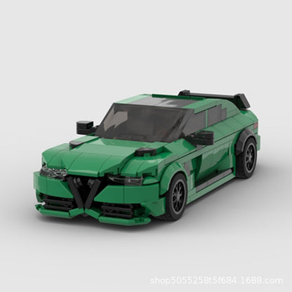 Italian Sports Sedan Building Kit | 8-Stud LEGO-Compatible MOC - 4