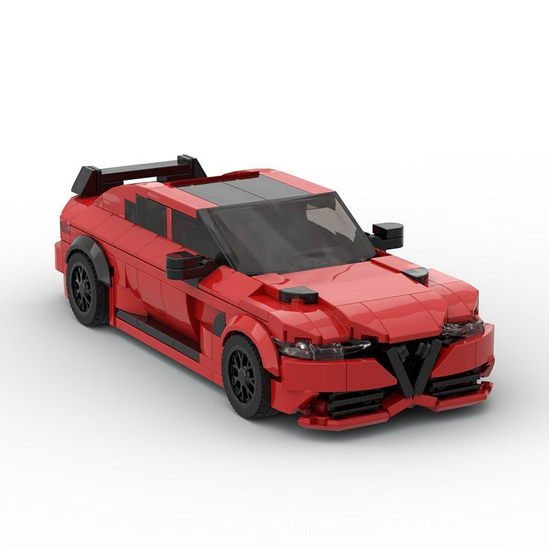 Italian Sports Sedan MOC Vehicle Building Kit | 8-Stud Performance Car Design - 1