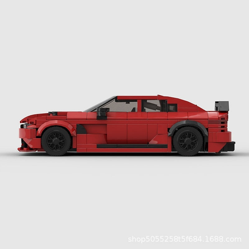 Italian Sports Sedan MOC Vehicle Building Kit | 8-Stud Performance Car Design - 3